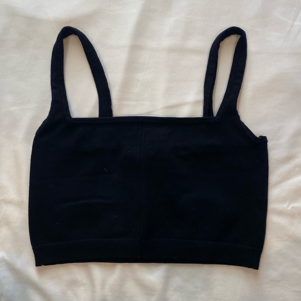 Amuse Society black sweater crop top